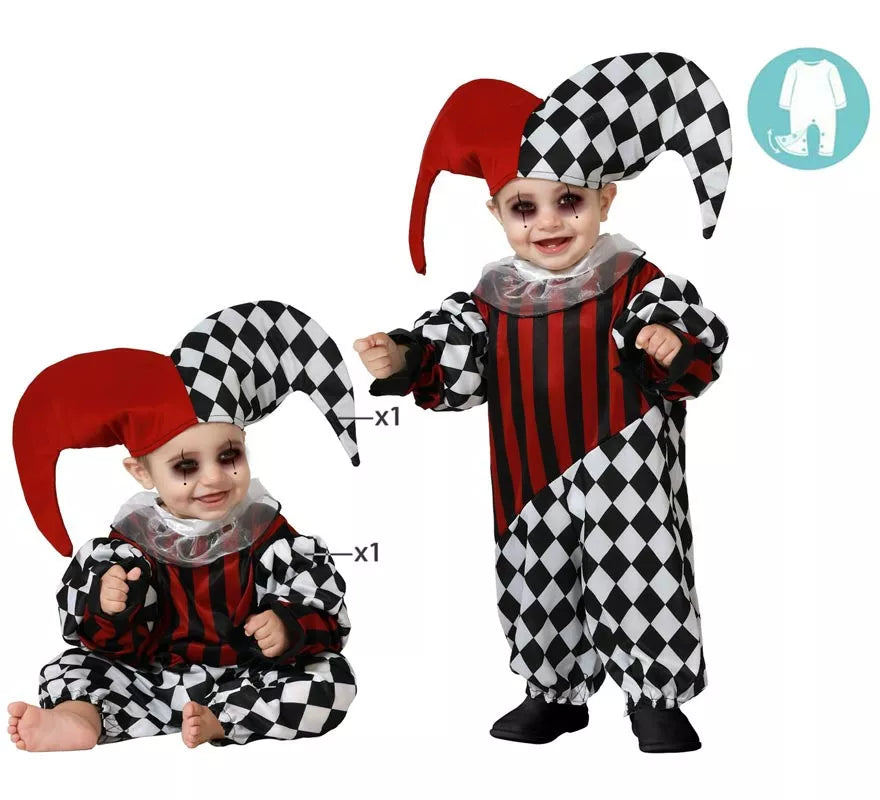 Translation missing: pt-PT.Disfraz de Arlequin Siniestro para niño y bebé