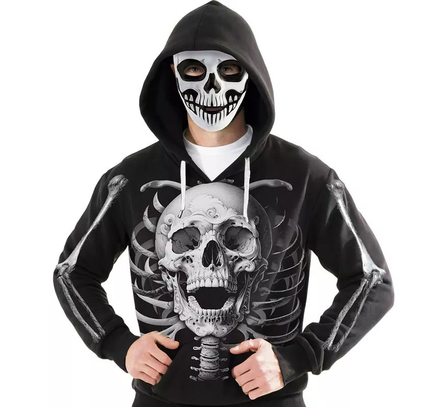 Translation missing: pt-PT.Disfraz de Asesino Esqueleto con Sudadera y Máscara para adulto