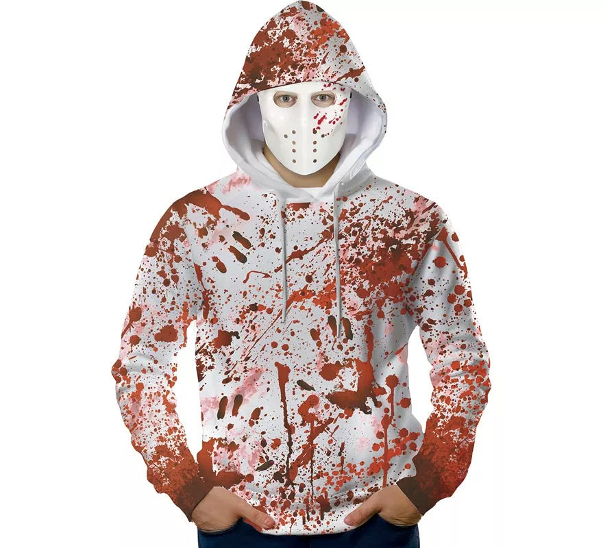 Translation missing: pt-PT.Disfraz de Asesino Sangriento con Sudadera y Máscara para adulto