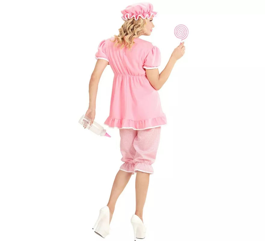 Translation missing: pt-PT.Disfraz de Bebé rosa con gorro para mujer