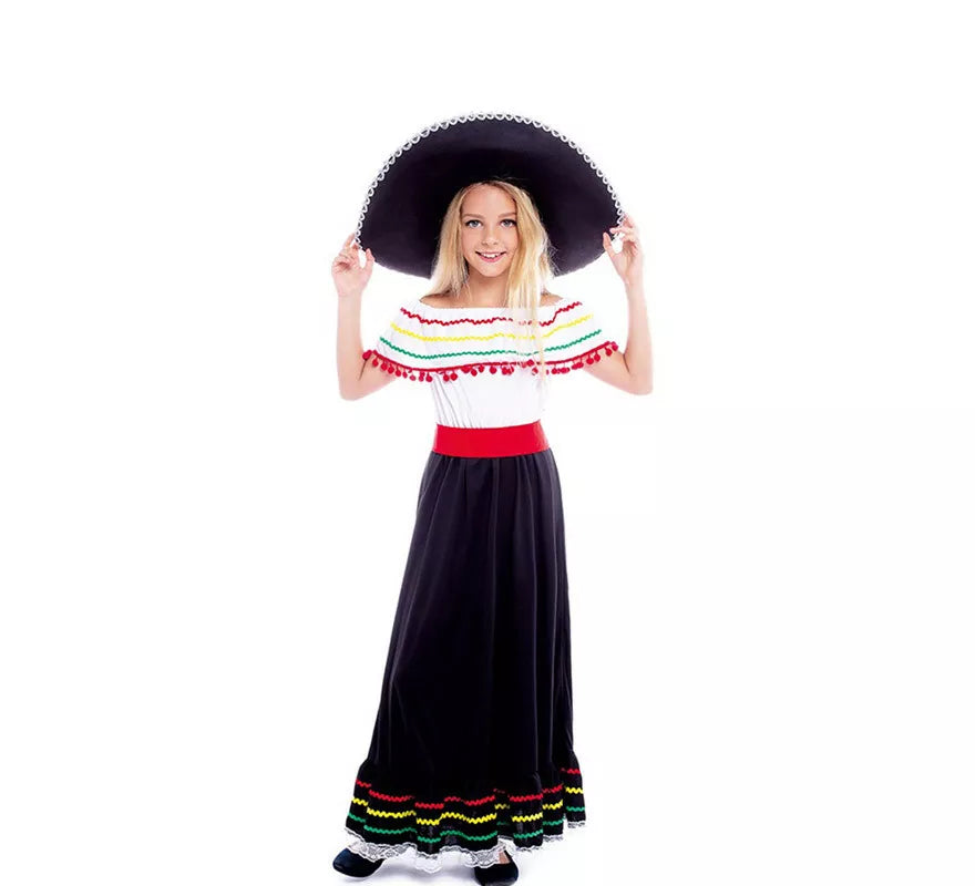 Translation missing: pt-PT.Disfraz de Belleza Mexicana con Falda para niña