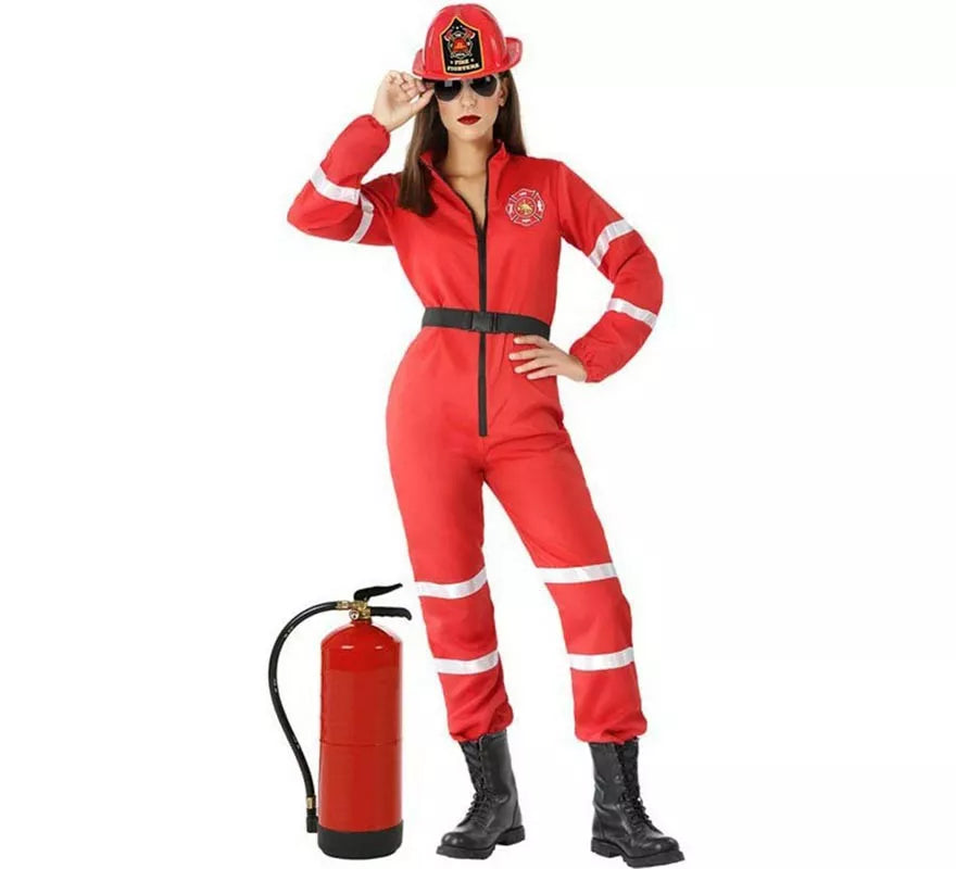 Translation missing: pt-PT.Disfraz de Bombera Rojo para mujer