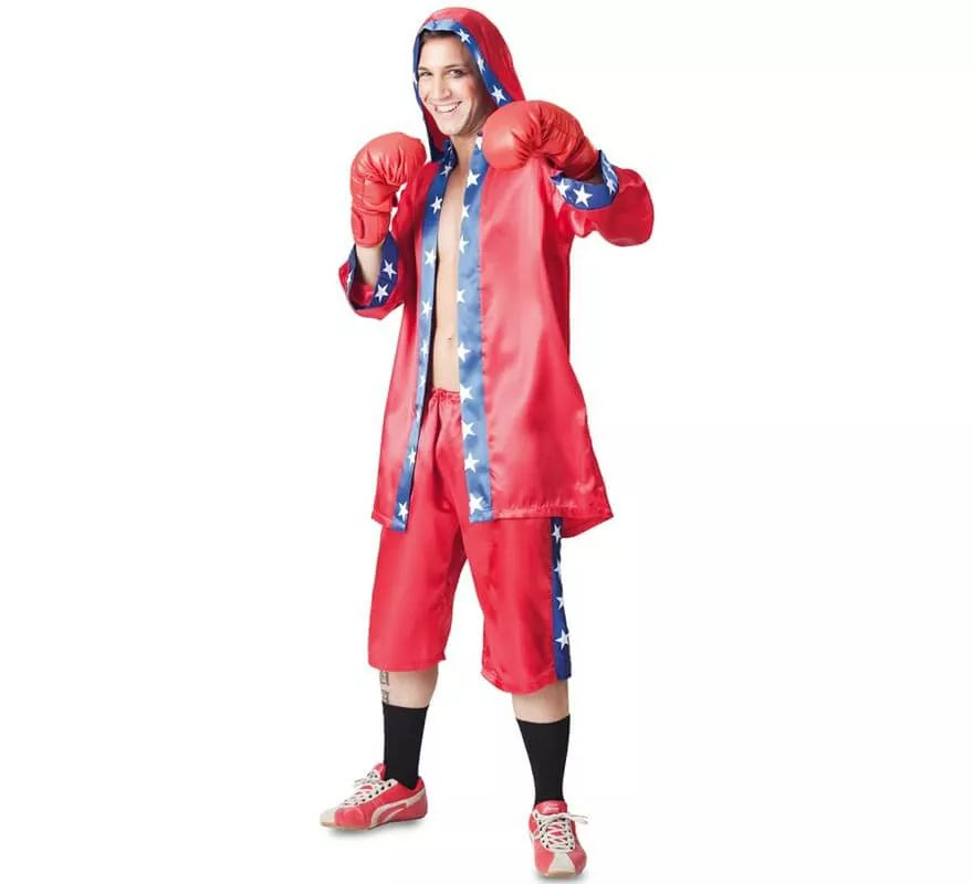 Translation missing: pt-PT.Disfraz de Boxeador rojo para hombre