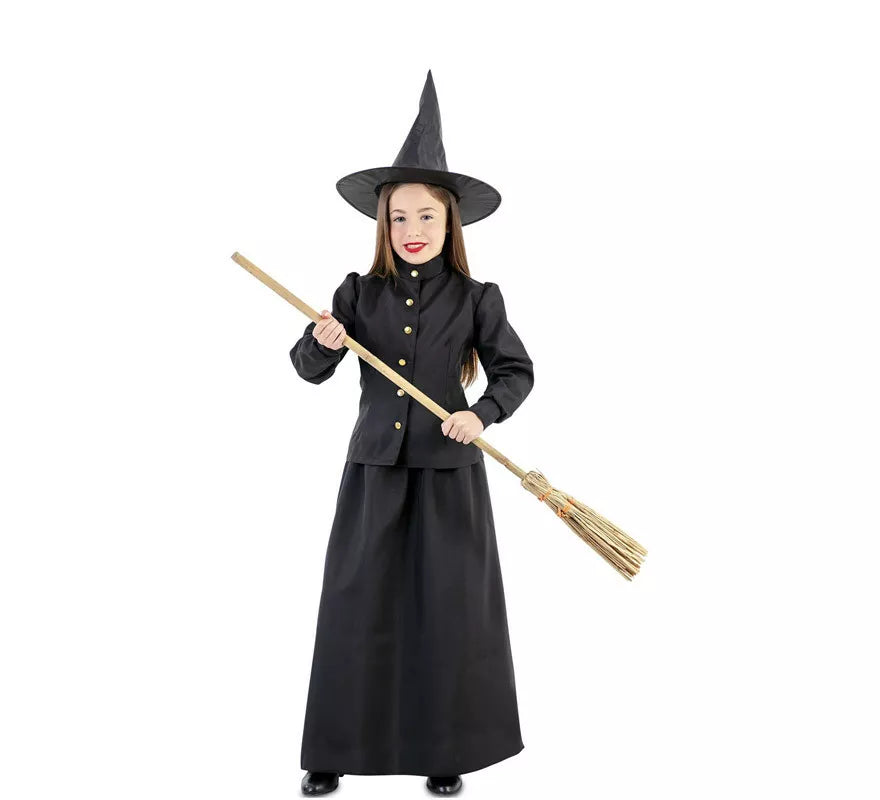 Translation missing: pt-PT.Disfraz de Bruja Clásica en Negro para niña