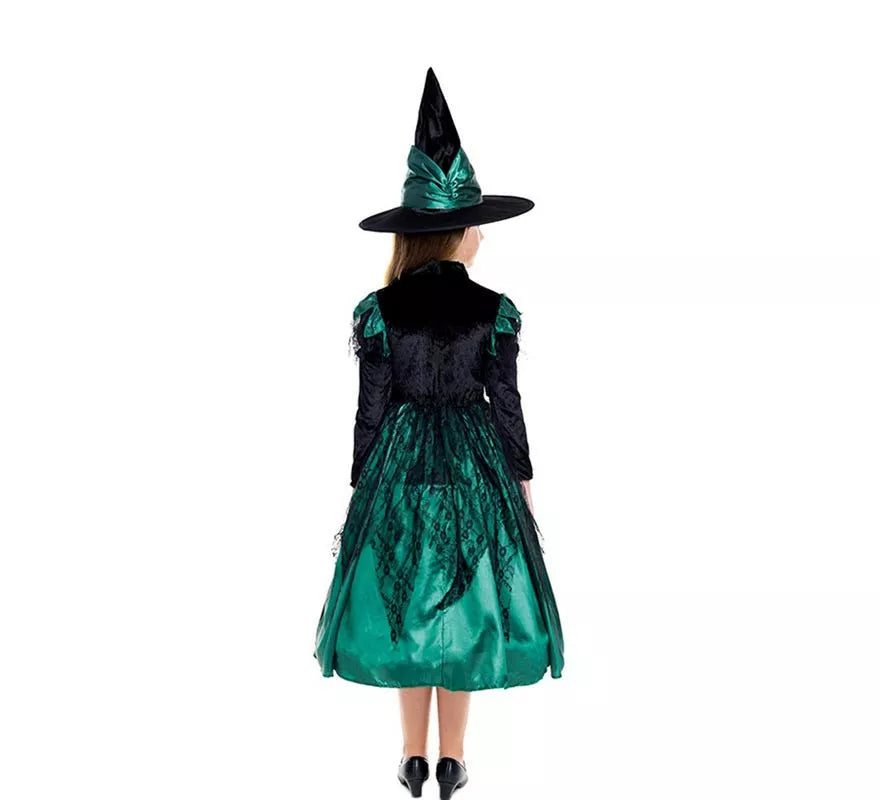 Translation missing: pt-PT.Disfraz de Bruja Magic Verde para niña