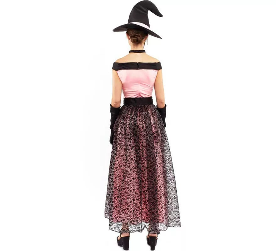Disfraz de Bruja Rosa Vintage para mujer