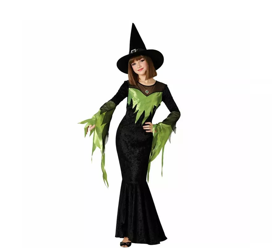 Translation missing: pt-PT.Disfraz de Bruja Verde Elegante para mujer