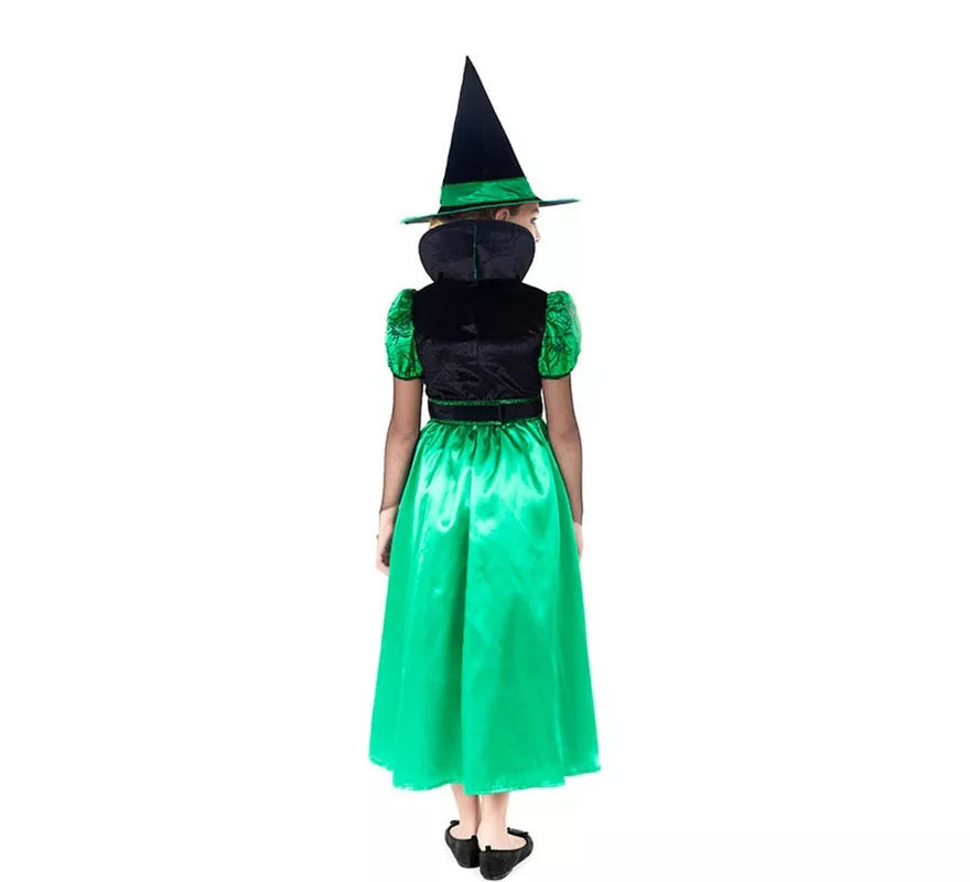 Translation missing: pt-PT.Disfraz de Bruja Verde para niña