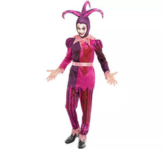Fato de assassino roxo com chapéu para homem