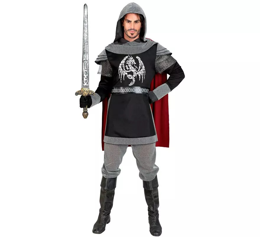 Disfraz de Caballero Medieval Oscuro para hombre