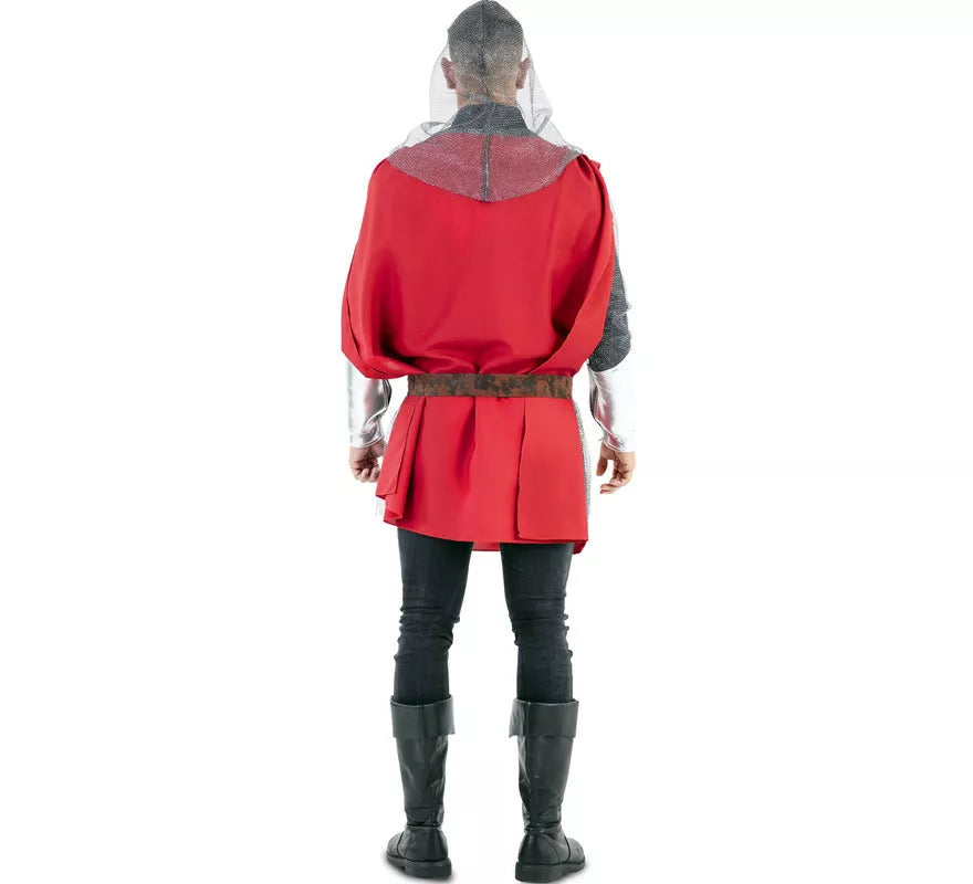 Translation missing: pt-PT.Disfraz de Capa Guerrero Medieval Roja para hombre