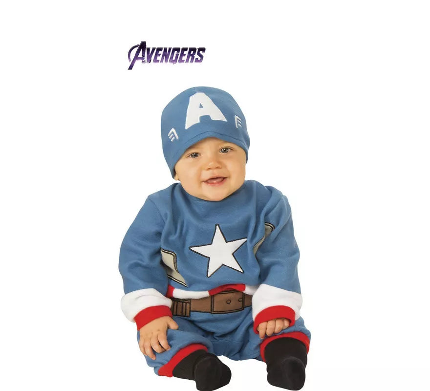Translation missing: pt-PT.Disfraz de Capitán América con gorro para bebé