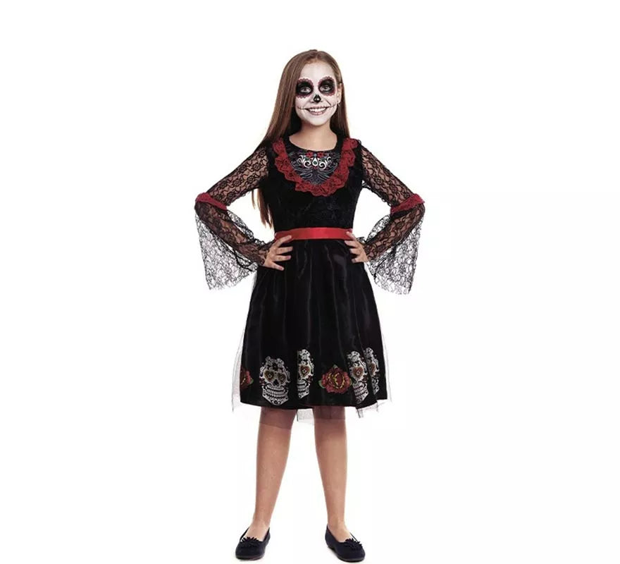 Translation missing: pt-PT.Disfraz de Catrina Calaveras para niña