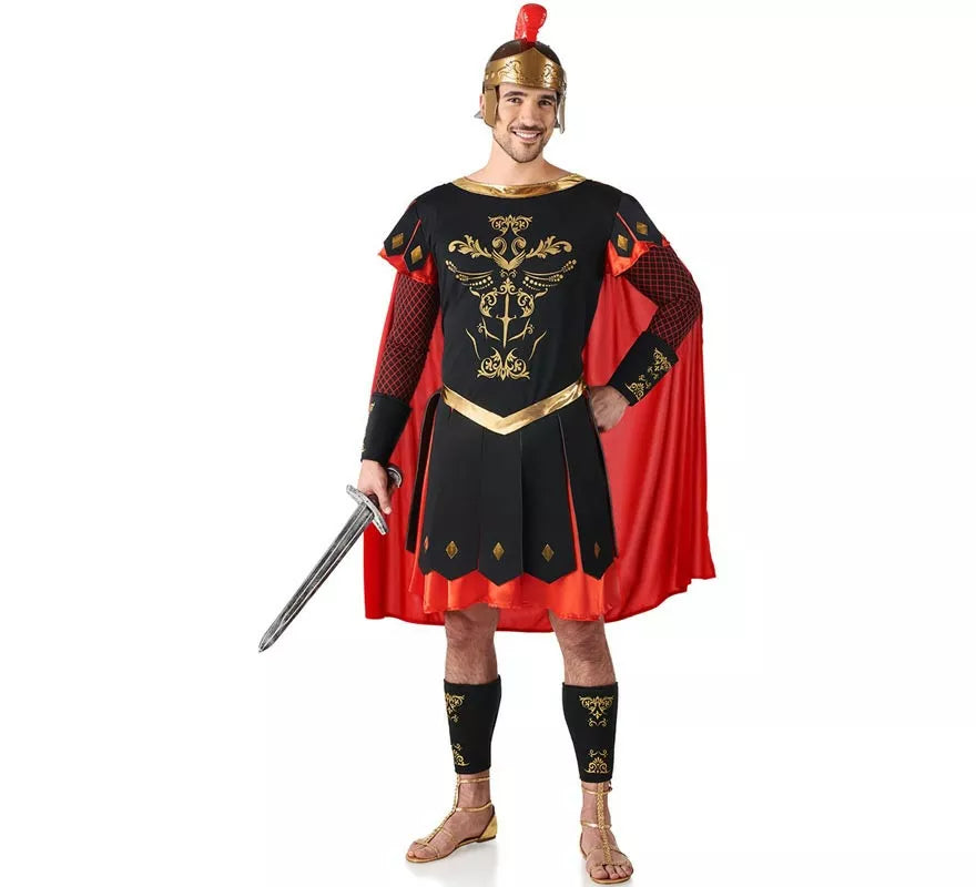 Translation missing: pt-PT.Disfraz de Centurión Romano rojo y dorado para hombre