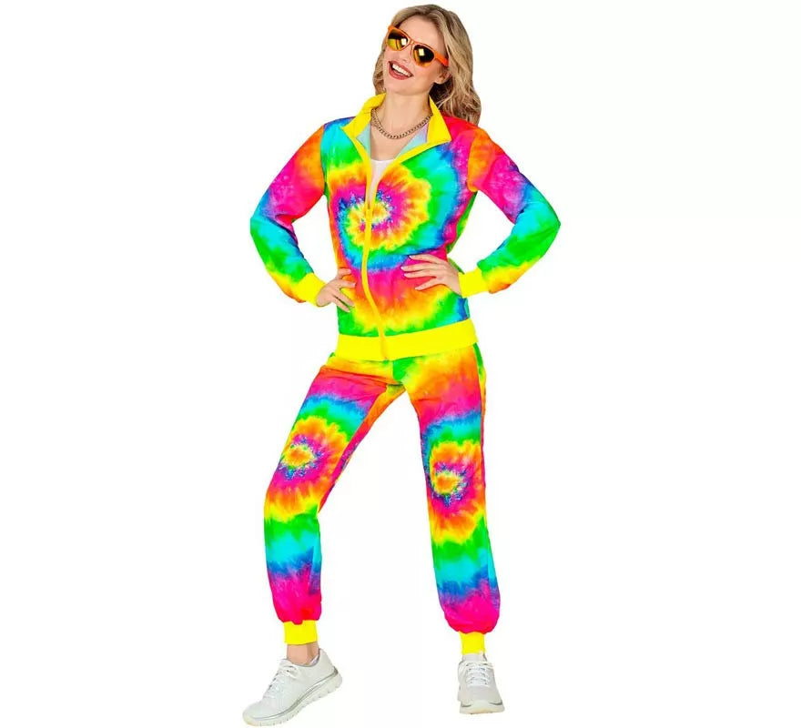 Translation missing: pt-PT.Disfraz de Chándal Hippie Psicodélico fluorescente para adulto