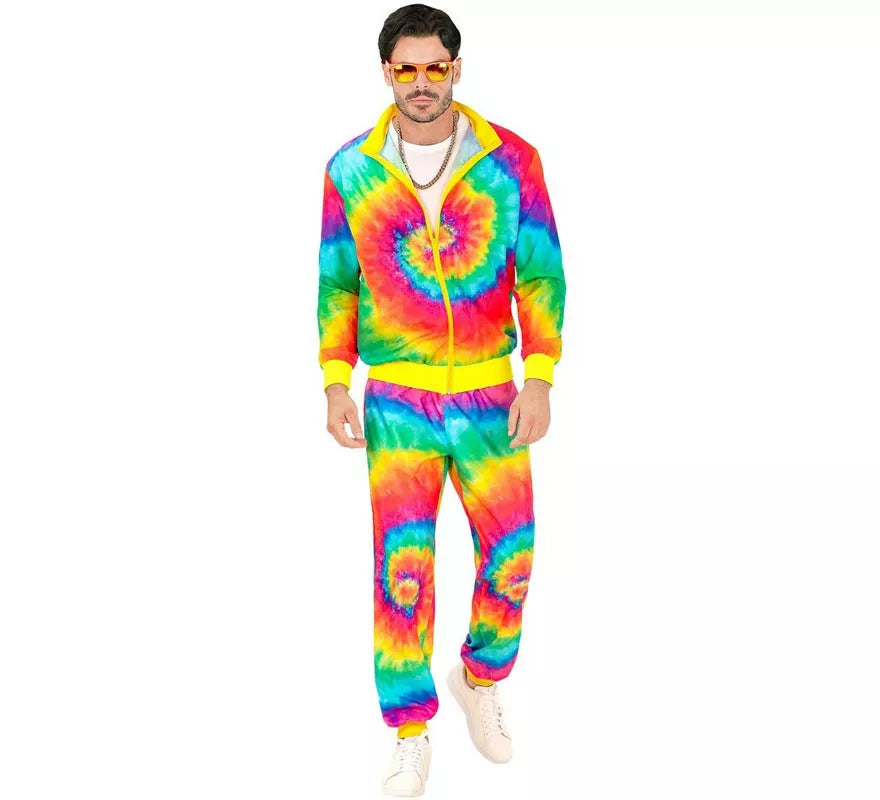 Translation missing: pt-PT.Disfraz de Chándal Hippie Psicodélico fluorescente para adulto