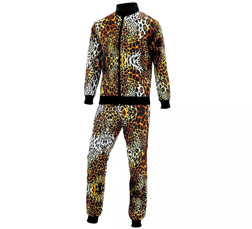 Translation missing: pt-PT.Disfraz de Chándal Leopardo Print neón para adulto