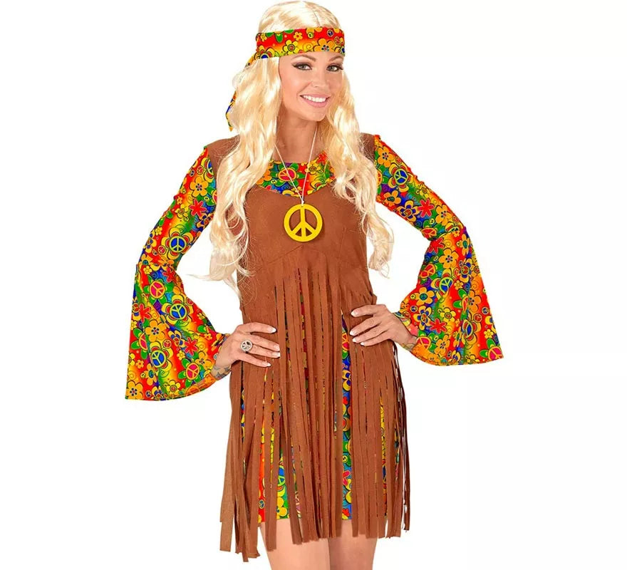 Translation missing: pt-PT.Disfraz de Chica Hippie flecos largos para mujer