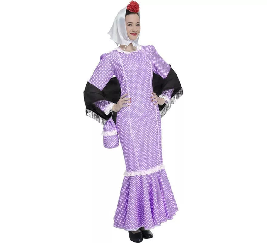 Translation missing: pt-PT.Disfraz de Chulapa Lila para mujer