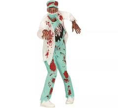Fantasia de cirurgião zumbi para homem