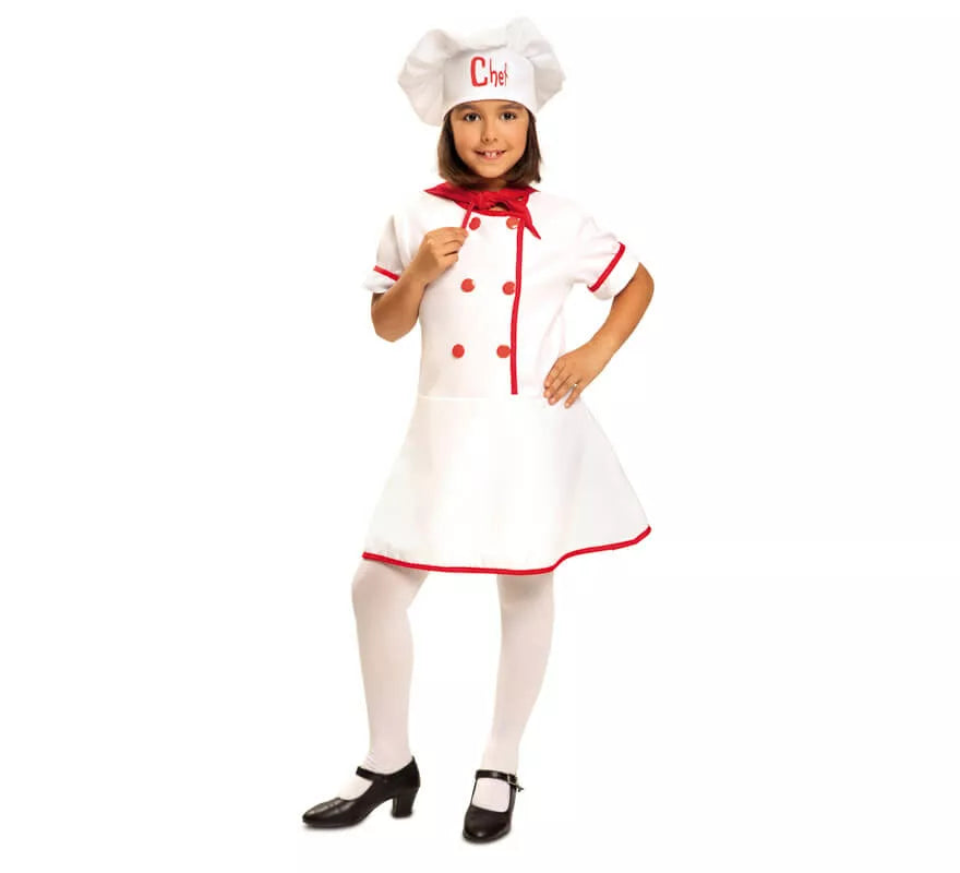Translation missing: pt-PT.Disfraz de Cocinera Chef para Niña