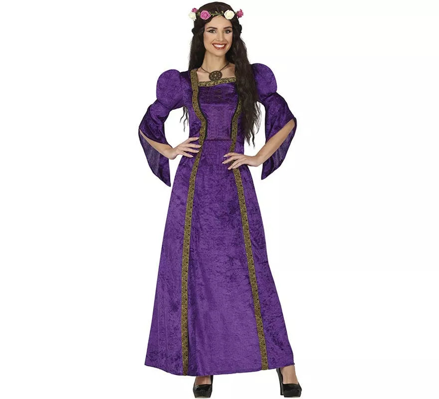 Translation missing: pt-PT.Disfraz de Dama Medieval Púrpura para mujer