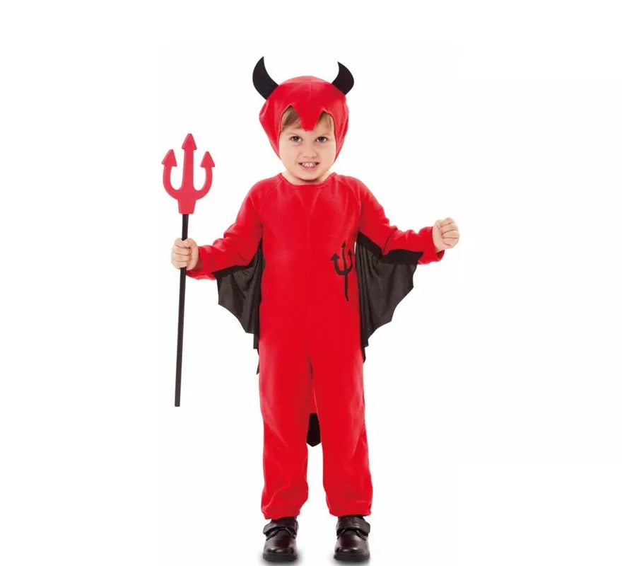 Translation missing: pt-PT.Disfraz de Demonio con tridente dibujado para niño y bebé