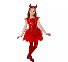 Fato de Diabo com Chifres para Meninas