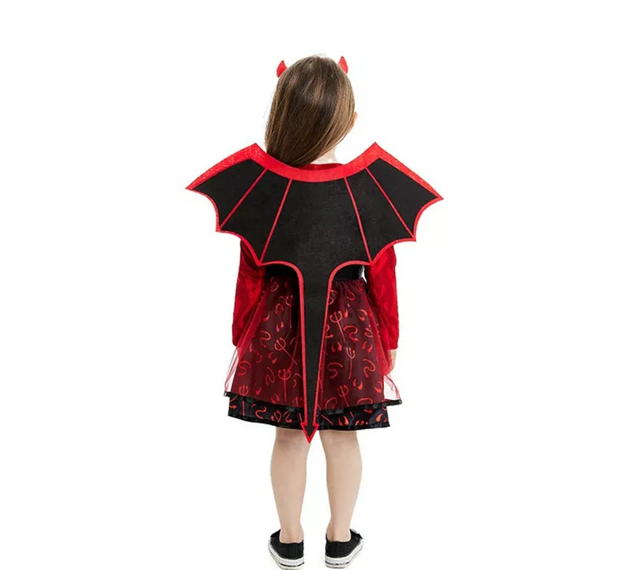 Translation missing: pt-PT.Disfraz de Diablilla roja con diadema y alas para bebé y niña