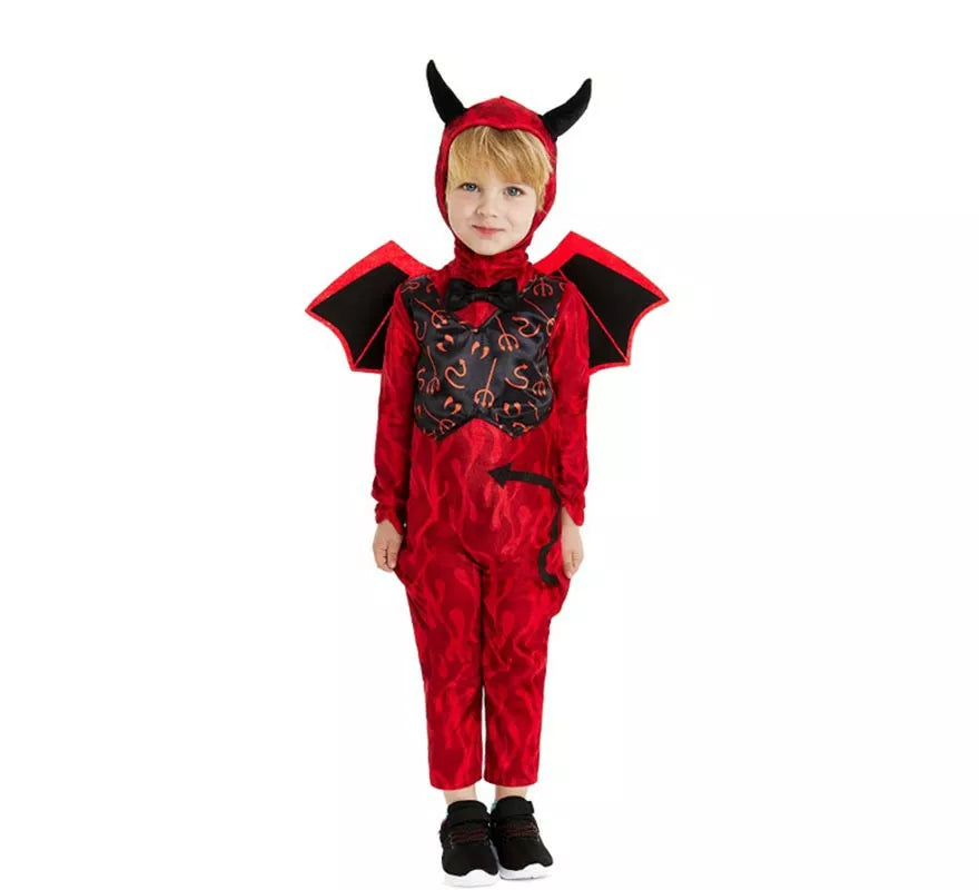 Translation missing: pt-PT.Disfraz de Diablillo rojo con diadema y alas para bebé y niño
