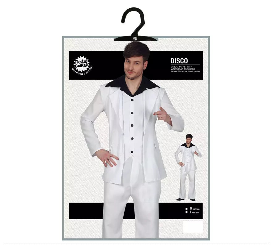 Translation missing: pt-PT.Disfraz de Disco Blanco y Negro para Hombre