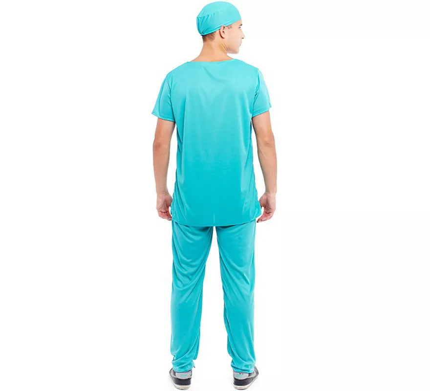 Translation missing: pt-PT.Disfraz de Doctor Cirujano azul para hombre