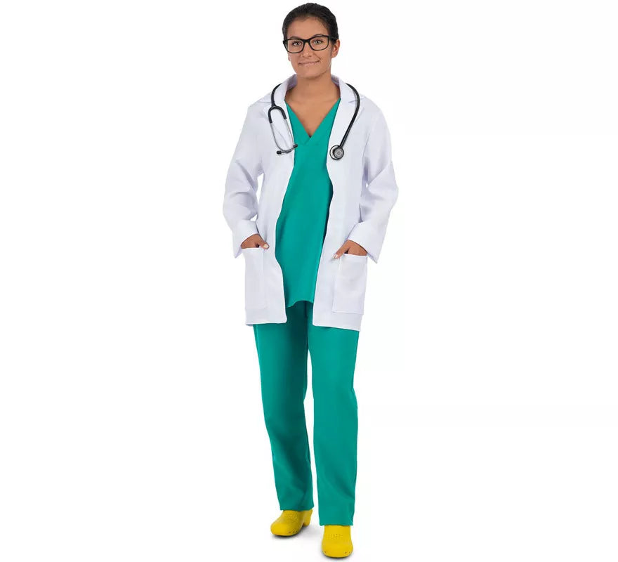Translation missing: pt-PT.Disfraz de Doctora con Uniforme Verde para mujer