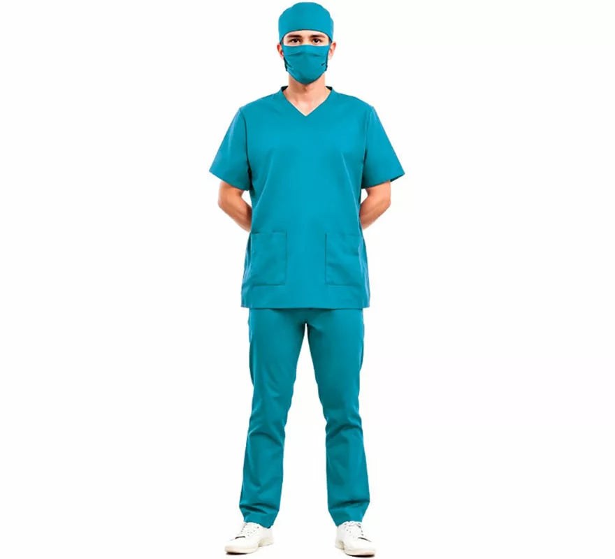 Translation missing: pt-PT.Disfraz de Doctora o Doctor verde para adulto