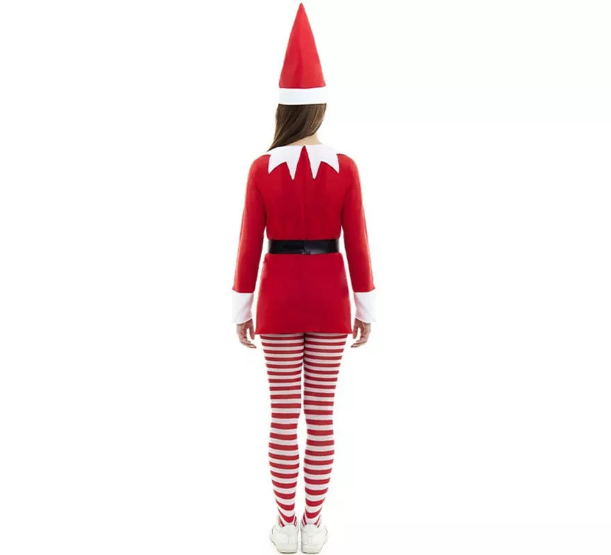 Translation missing: pt-PT.Disfraz de Elfa Polar roja en vestido con gorro para mujer