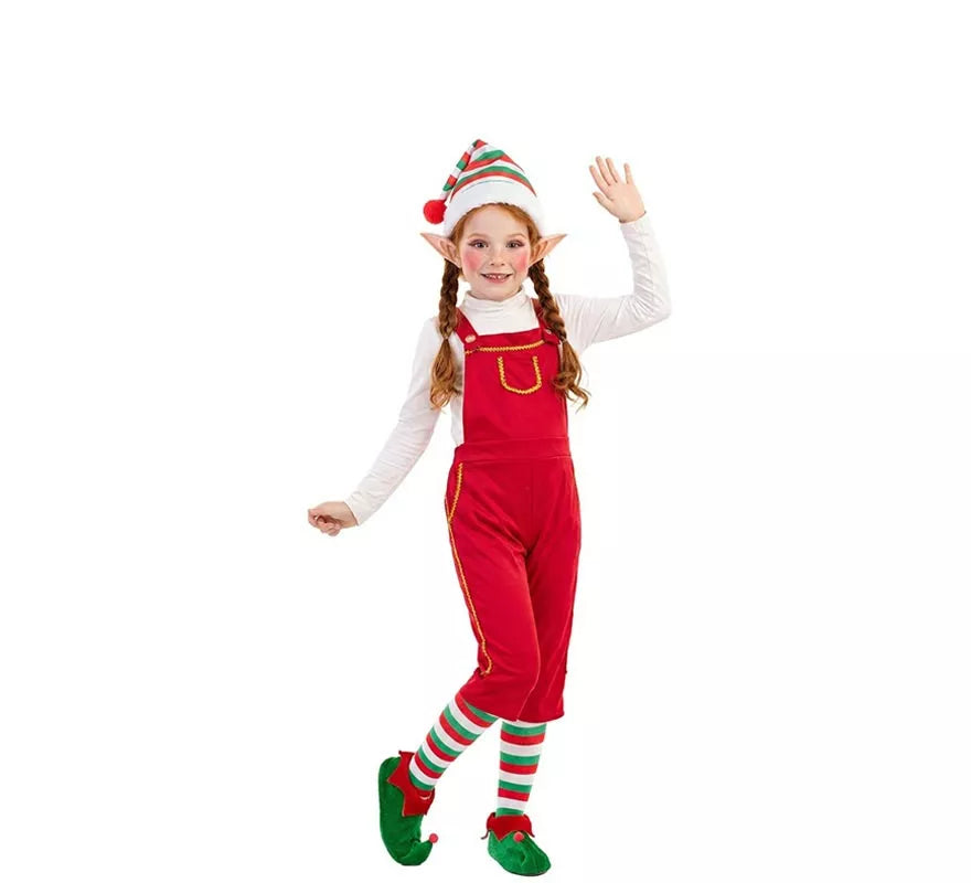 Translation missing: pt-PT.Disfraz de Elfa Roja con gorro para niños