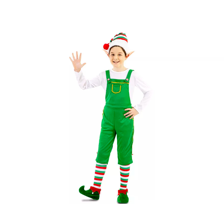Translation missing: pt-PT.Disfraz de Elfo Verde con gorro para niños