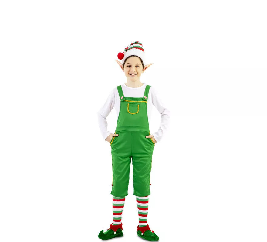 Translation missing: pt-PT.Disfraz de Elfo Verde con gorro para niños
