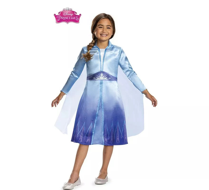 Translation missing: pt-PT.Disfraz de Elsa Frozen traje azul para niña