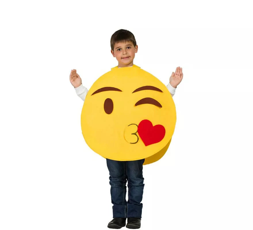 Translation missing: pt-PT.Disfraz de Emoticono Besucón para niños