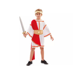 Fato de imperador romano para criança