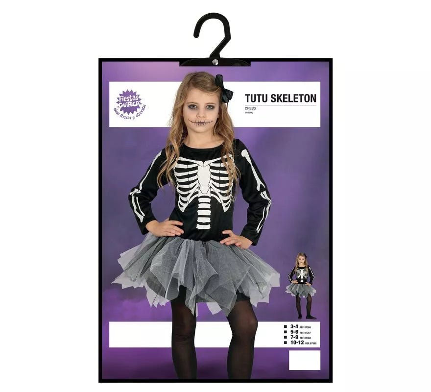 Translation missing: pt-PT.Disfraz de Esqueleto con Tutú para niña