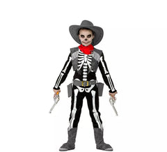 Fato de esqueleto de cowboy para menino