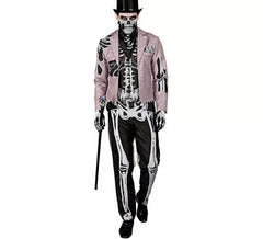 Fato elegante de esqueleto para homens