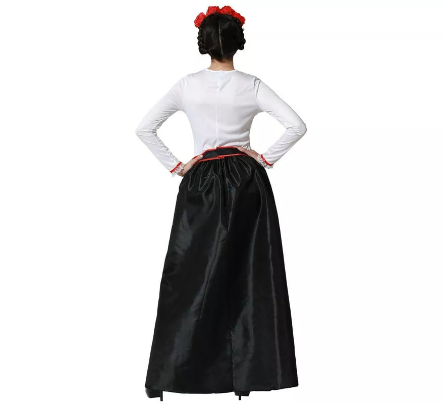 Translation missing: pt-PT.Disfraz de Esqueleto Mejicano Catrina Rosas para mujer
