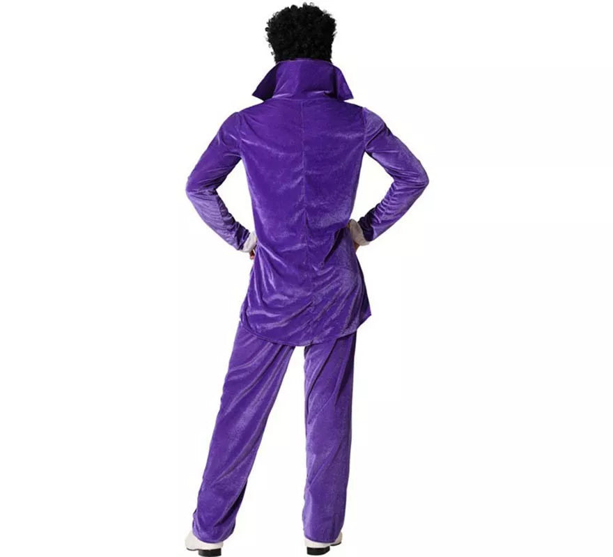 Translation missing: pt-PT.Disfraz de Estrella Rock Morado para hombre