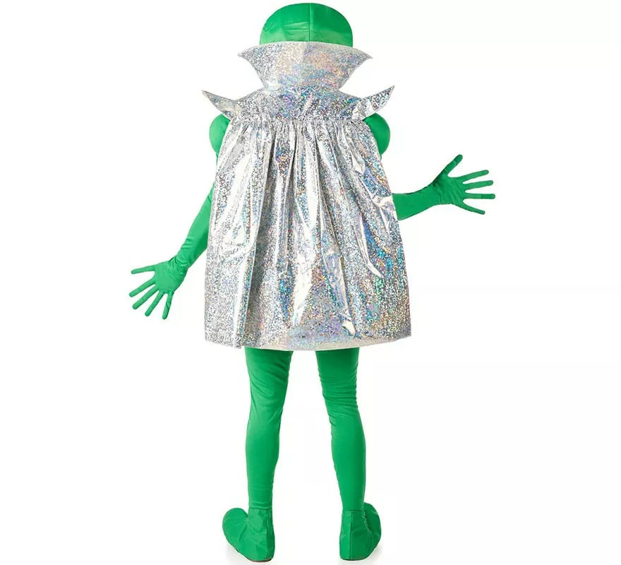 Translation missing: pt-PT.Disfraz de Extraterrestre verde con capa dorada para hombre