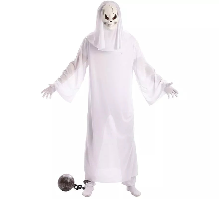 Translation missing: pt-PT.Disfraz de Fantasma blanco con Máscara para hombre