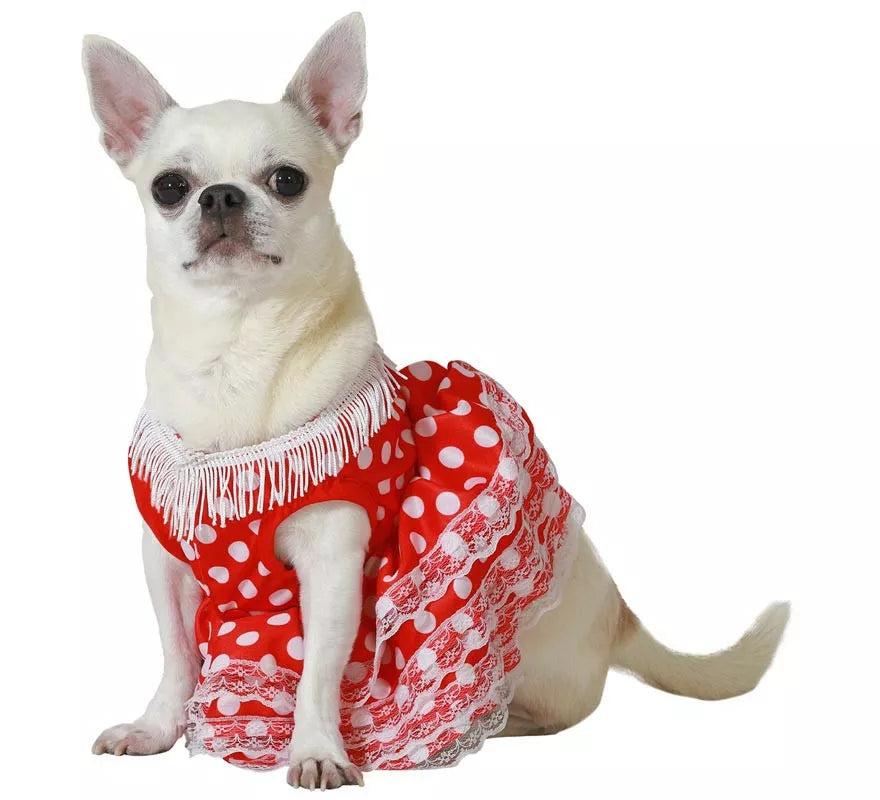 Translation missing: pt-PT.Disfraz de Flamenca rojo para perro