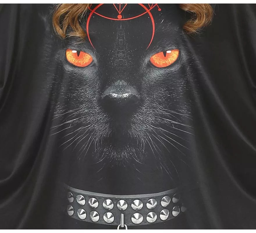 Translation missing: pt-PT.Disfraz de Gato en Poncho Negro para mujer